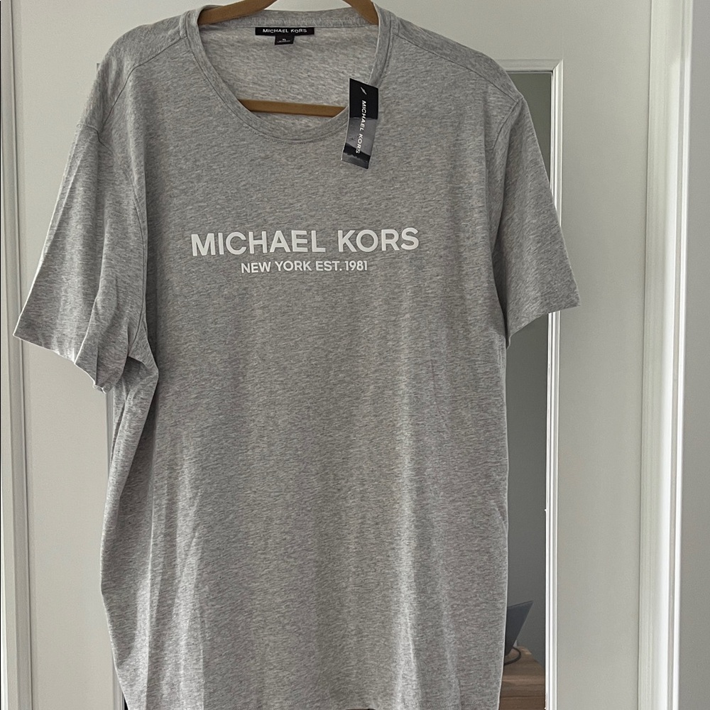Michael Kors Heather Gray Logo Tee